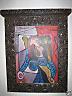 Signed Picasso Gouache Cubist Portrait